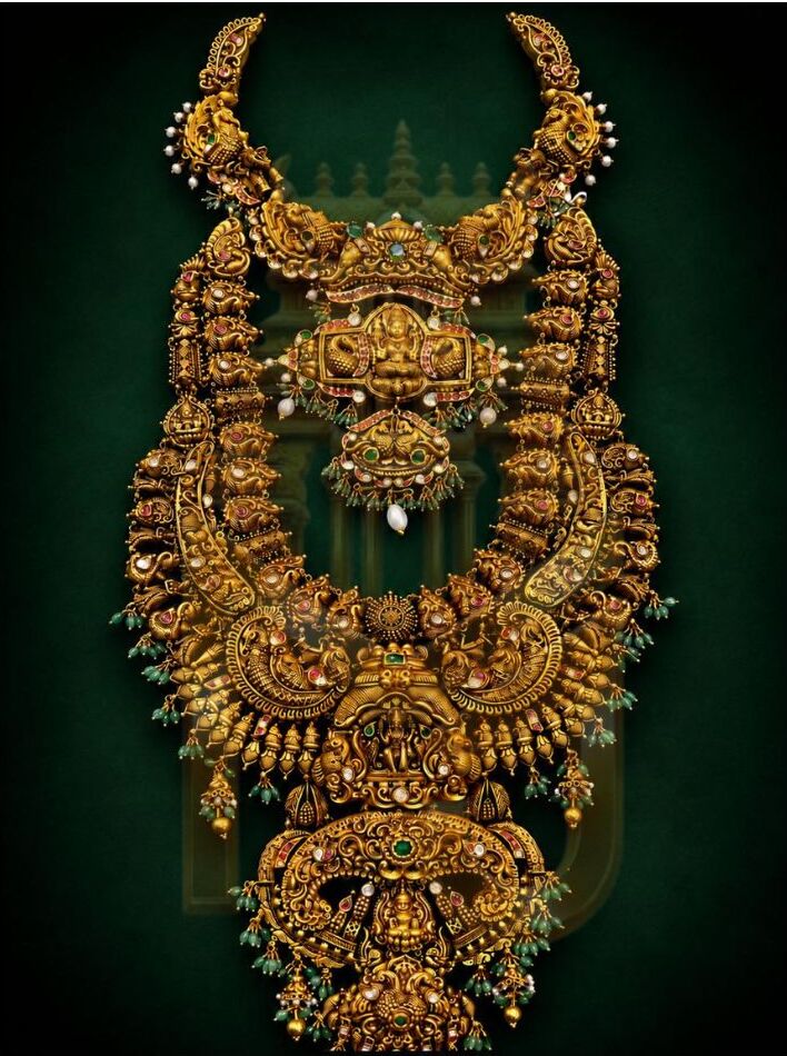 Indian woman in traditional gold jewellery